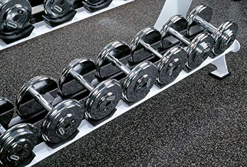 American Floor Mats 1/4in (7mm) Thick 10% Blue/Grey 4' x 9' Heavy Duty Rubber Rolls, Protective Exercise Mats, Home Gym Rubber Flooring