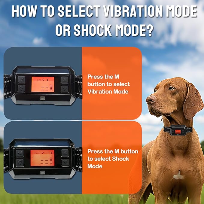 GPS Dog Collar Fence System. PetHey Wireless Dog Fence System, IPX7 Waterproof, 33–999 Yd Adjustable Boundary, Auto Memory Setting, Vibration & Shock Collar for Dogs, Dog Fencing Outdoor for Yard