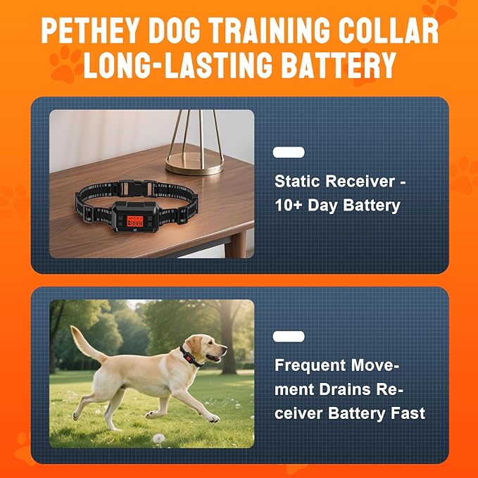 GPS Dog Collar Fence System. PetHey Wireless Dog Fence System, IPX7 Waterproof, 33–999 Yd Adjustable Boundary, Auto Memory Setting, Vibration & Shock Collar for Dogs, Dog Fencing Outdoor for Yard