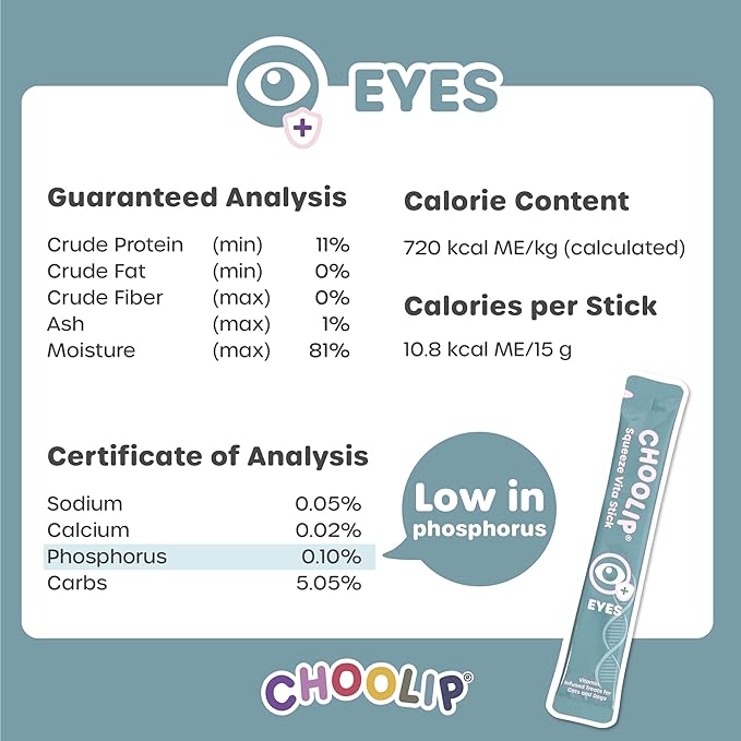 Grab & Go Squeeze Vita Stick Lickable Treats for Dogs & Cats. 49 Eye Health Sticks with Essential multivitamins. Soft and Tasty Paste for All Life Stages, Supporting Eyes Health